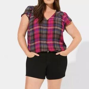 Torrid Harper Georgette Hook & Eye Blouse